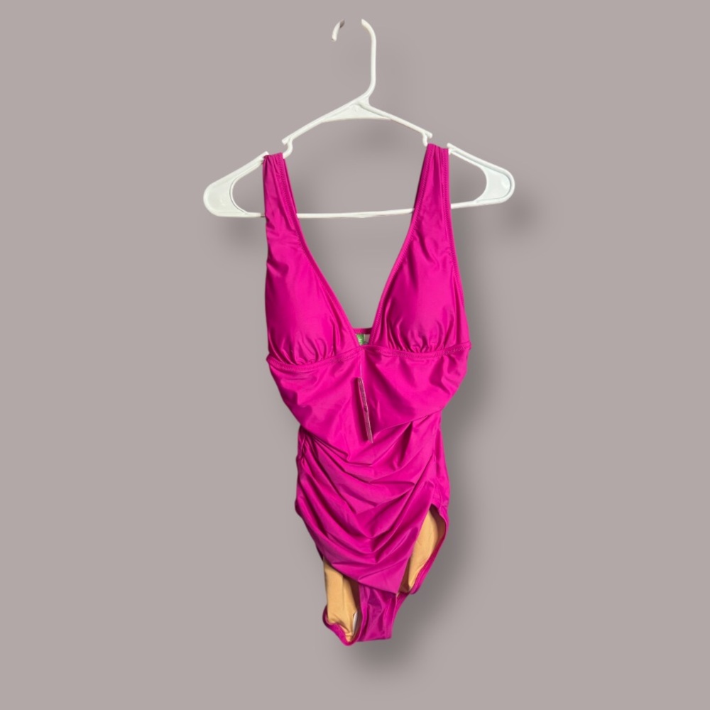 J. Crew Vibrant Magenta One-Piece Swimsuit